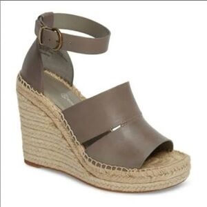 New Treasure & Bond Sannibel Espadrille Platform Wedge Leather Sandal